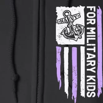 Purple Up For Military Child Month Full Zip Hoodie