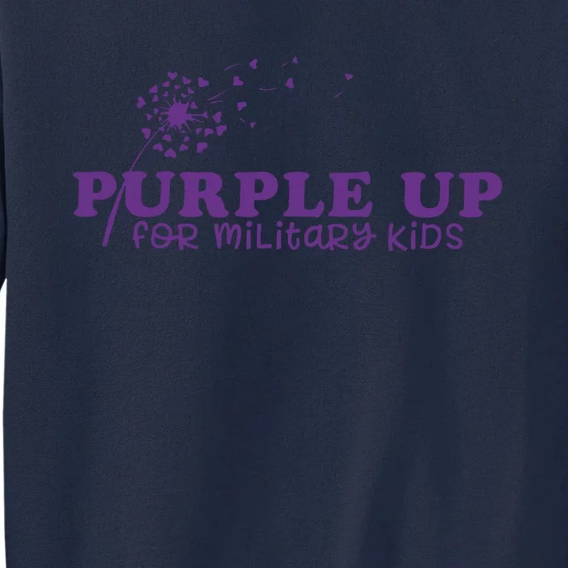 Purple Up For Military Child Military Child Month Awareness Military Tall Sweatshirt