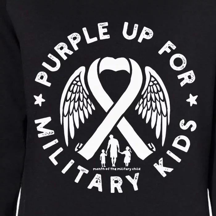 Purple Up For Military Month Of The Military Child Womens California Wash Sweatshirt