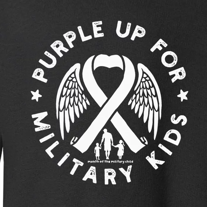 Purple Up For Military Month Of The Military Child Toddler Sweatshirt