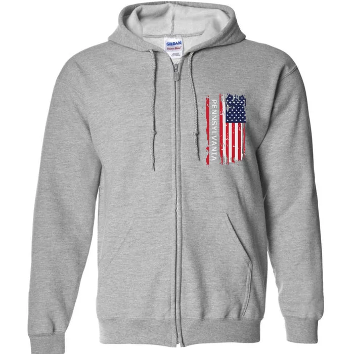 Pennsylvania Usa Funny Full Zip Hoodie