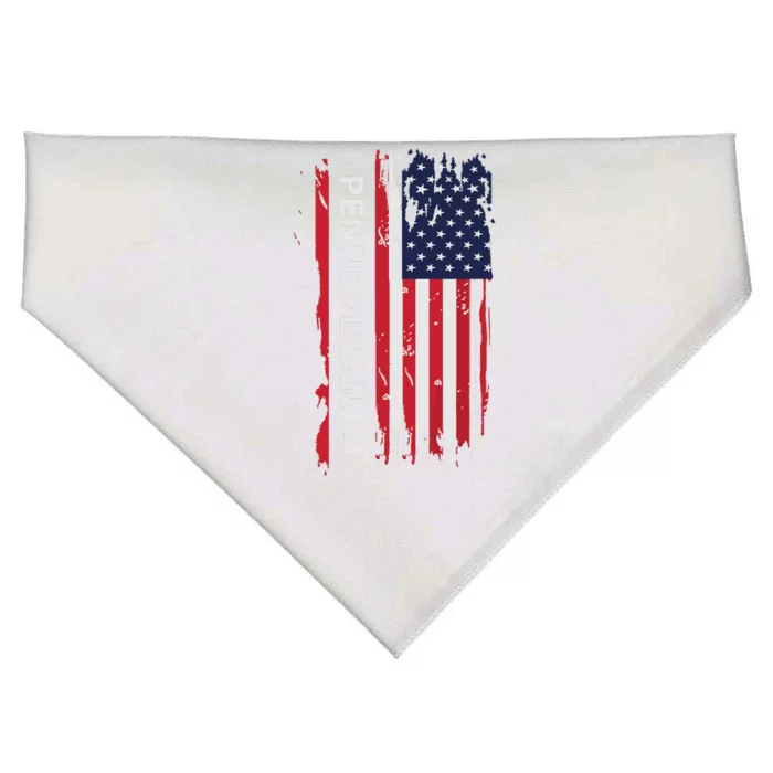 Pennsylvania Usa Funny USA-Made Doggie Bandana