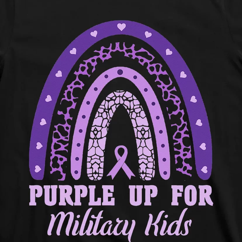 Purple up for military Rainbow Military child Month T-Shirt