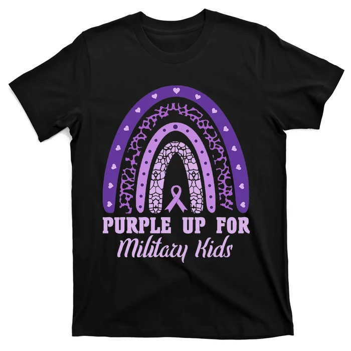 Purple up for military Rainbow Military child Month T-Shirt