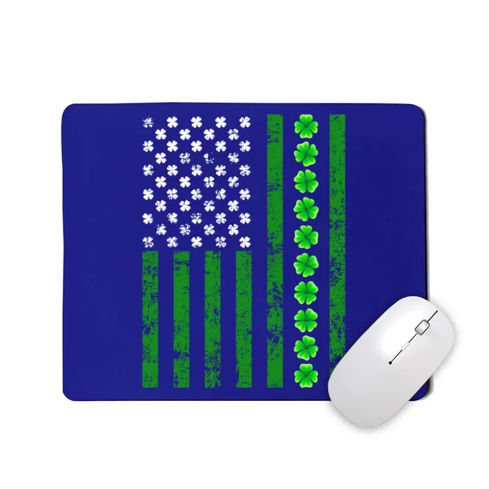 Patriotic Usa Flag Shamrock Irish Retro Saint Patrick's Day Gift Mousepad