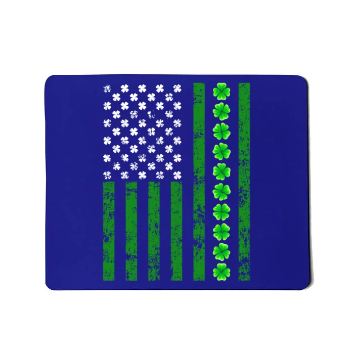 Patriotic Usa Flag Shamrock Irish Retro Saint Patrick's Day Gift Mousepad