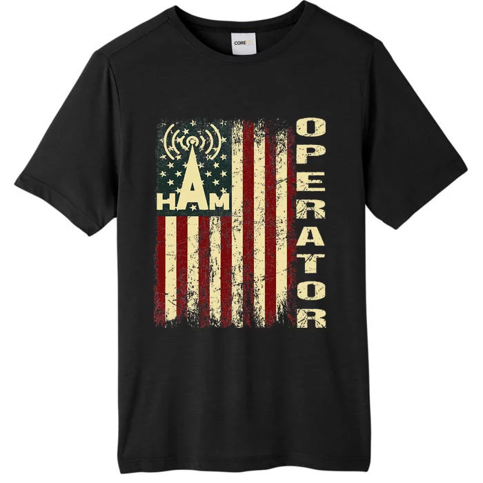 Patriotic USA Flag Ham Radio Amateur Radio Operator ChromaSoft Performance T-Shirt