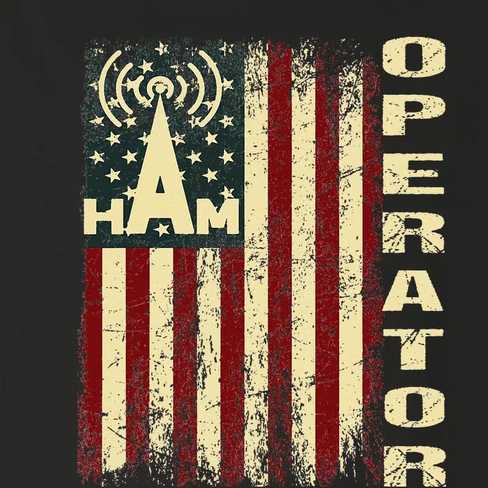 Patriotic USA Flag Ham Radio Amateur Radio Operator Toddler Long Sleeve Shirt