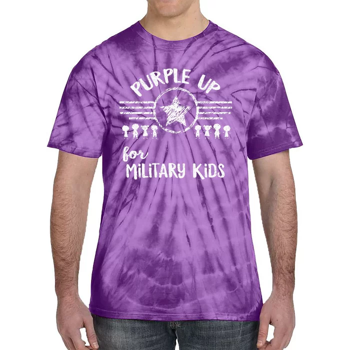 Purple Up for Military Month Military Child Tie-Dye T-Shirt