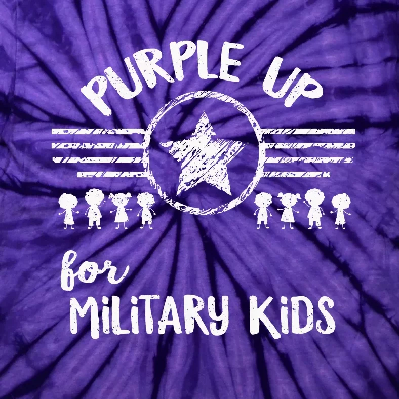 Purple Up for Military Month Military Child Tie-Dye T-Shirt