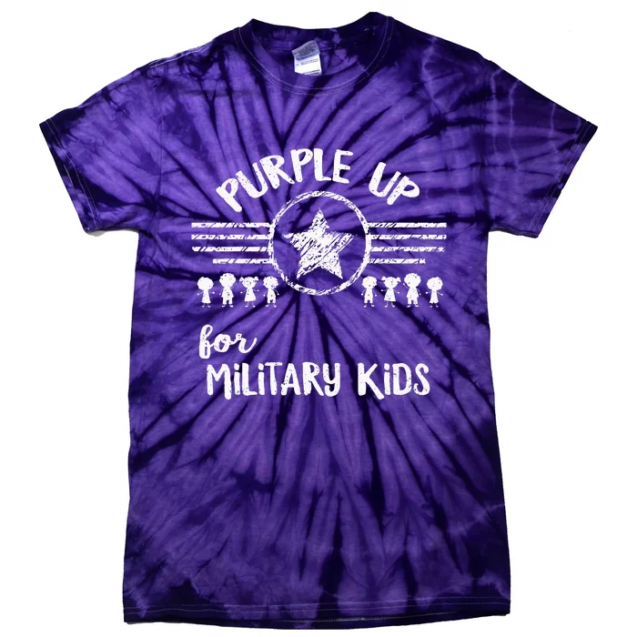 Purple Up for Military Month Military Child Tie-Dye T-Shirt