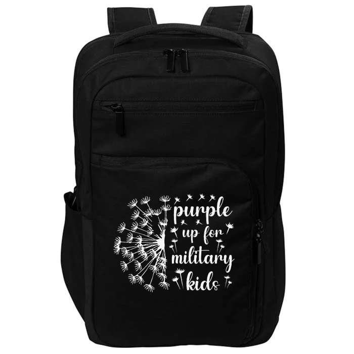 Purple Up For Military Ki.Ds Dandelion Military Child Month Impact Tech Backpack