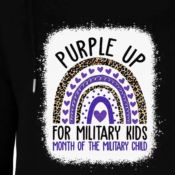 Purple Up For Military Cool Month Of The Military Child Womens Funnel Neck Pullover Hood