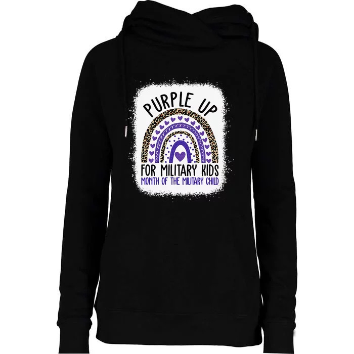 Purple Up For Military Cool Month Of The Military Child Womens Funnel Neck Pullover Hood