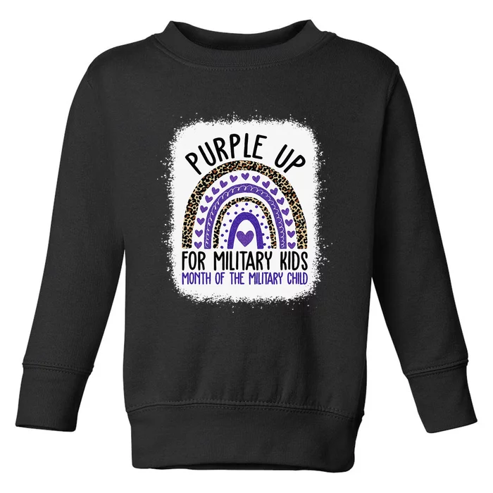 Purple Up For Military Cool Month Of The Military Child Toddler Sweatshirt