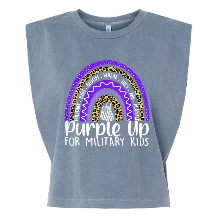 Purple Up For Military Cool Month Of The Military Child Garment-Dyed Women's Muscle Tee