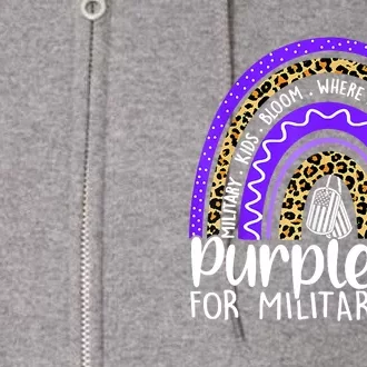 Purple Up For Military Cool Month Of The Military Child Full Zip Hoodie