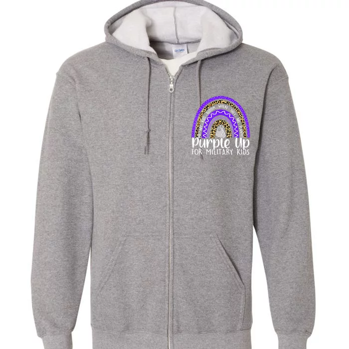 Purple Up For Military Cool Month Of The Military Child Full Zip Hoodie