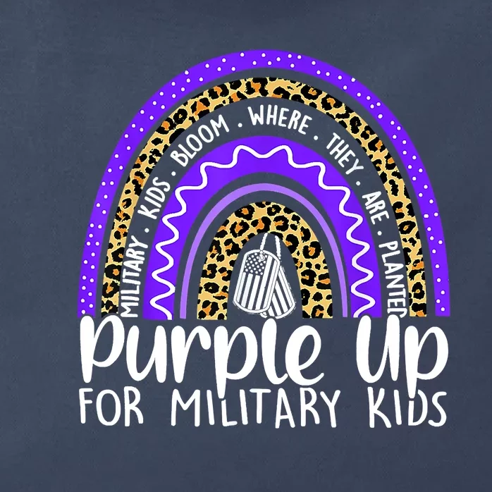 Purple Up For Military Cool Month Of The Military Child Zip Tote Bag