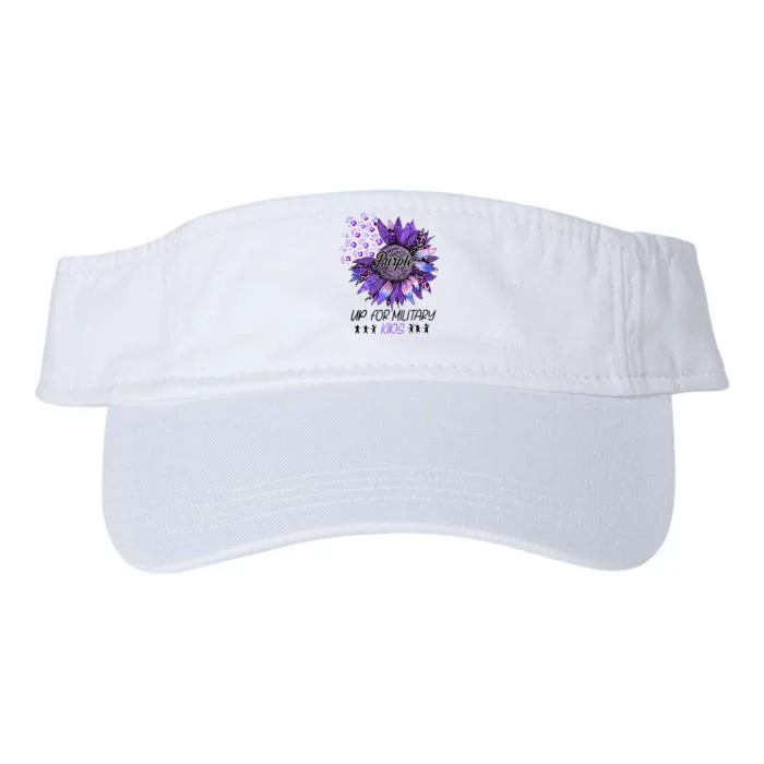 Purple Up For Military Child Month Of The Military Awareness Valucap Bio-Washed Visor