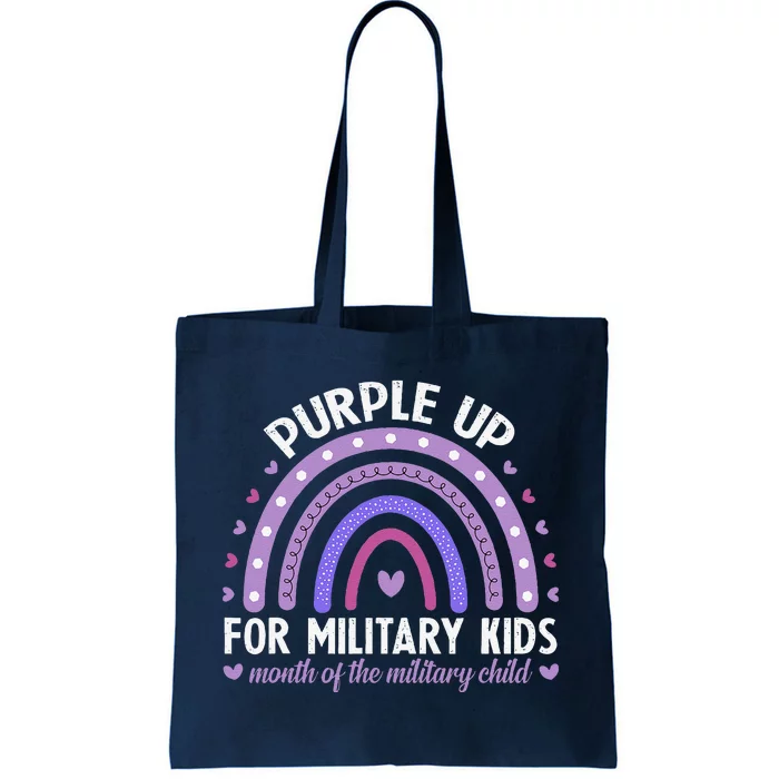 Purple Up For Military Ki.Ds Month Of The Military Child Tote Bag