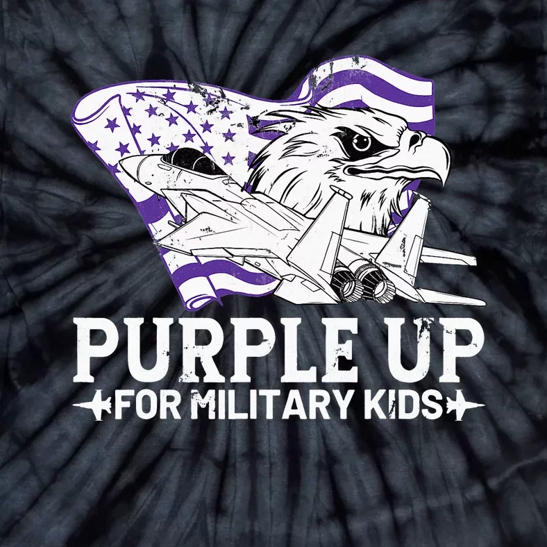 Purple Up For Military Air Force Military Child Month Tie-Dye T-Shirt