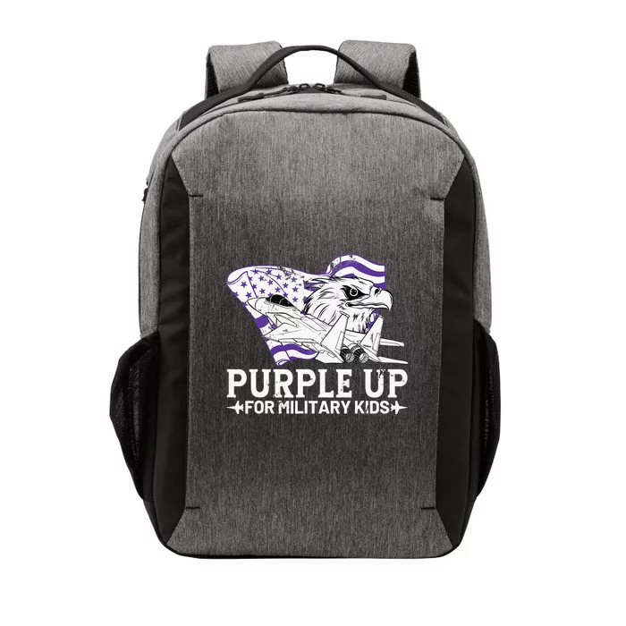 Purple Up For Military Air Force Military Child Month Vector Backpack