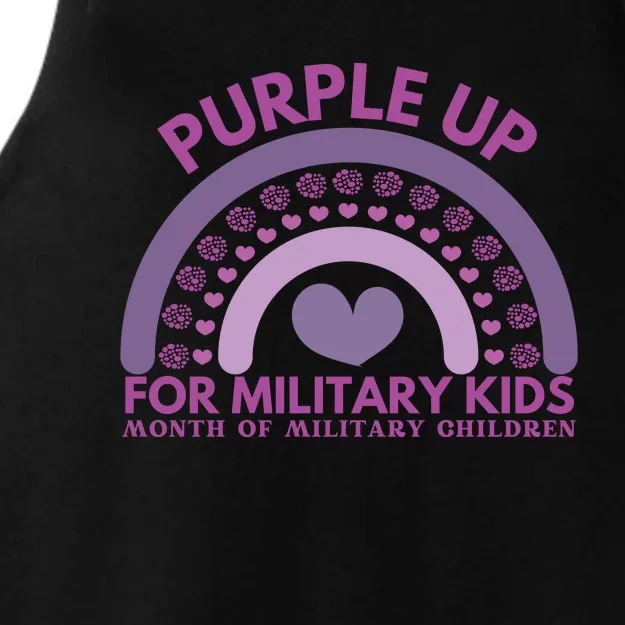 Purple Up For Military Kids Month Military Child Ladies Tri-Blend Wicking Tank