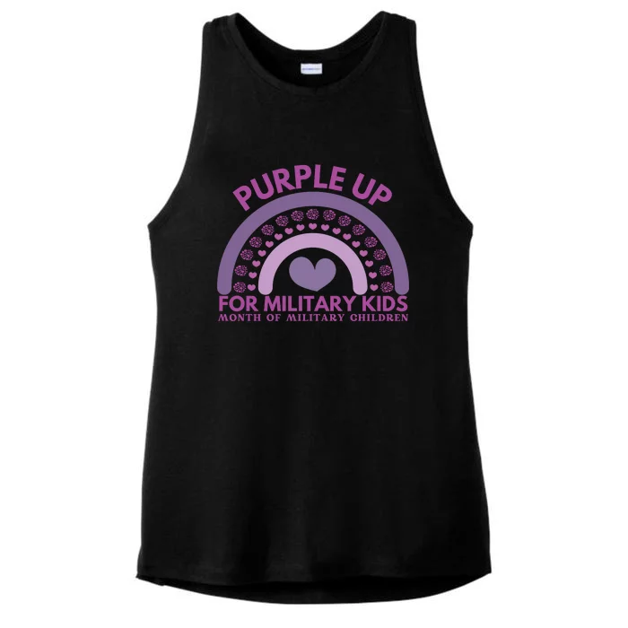 Purple Up For Military Kids Month Military Child Ladies Tri-Blend Wicking Tank