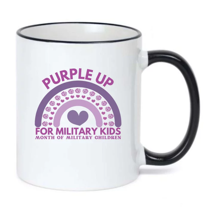 Purple Up For Military Kids Month Military Child Black Color Changing Mug