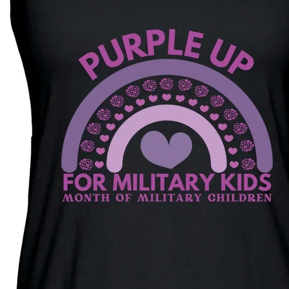 Purple Up For Military Kids Month Military Child Ladies Essential Flowy Tank