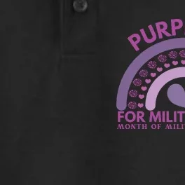 Purple Up For Military Kids Month Military Child Dry Zone Grid Performance Polo