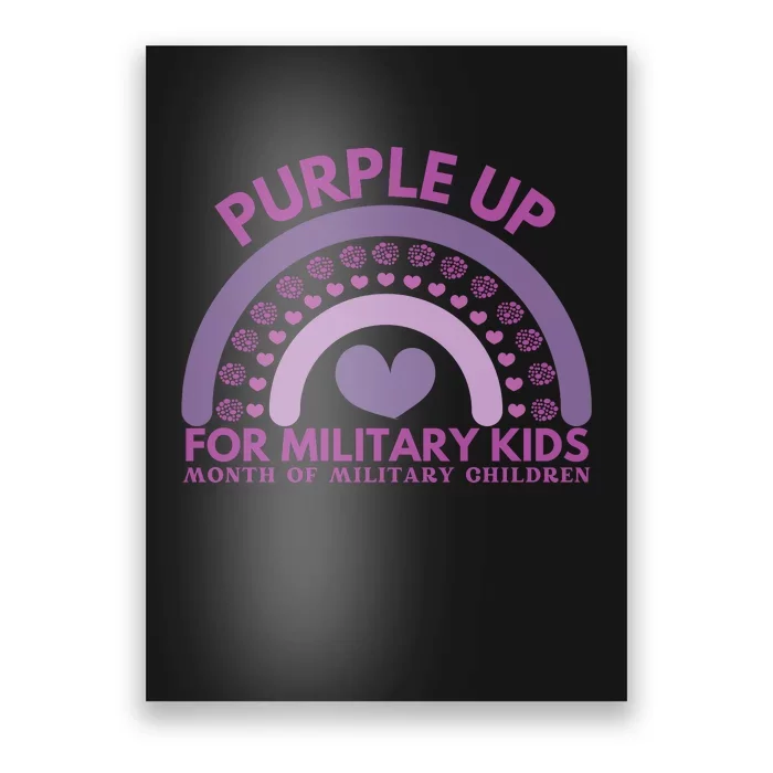 Purple Up For Military Kids Month Military Child Poster