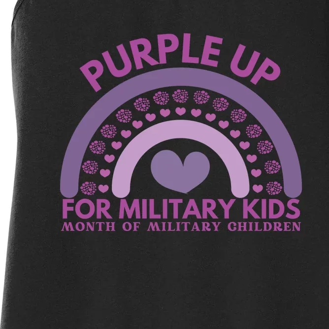 Purple Up For Military Kids Month Military Child Women's Racerback Tank