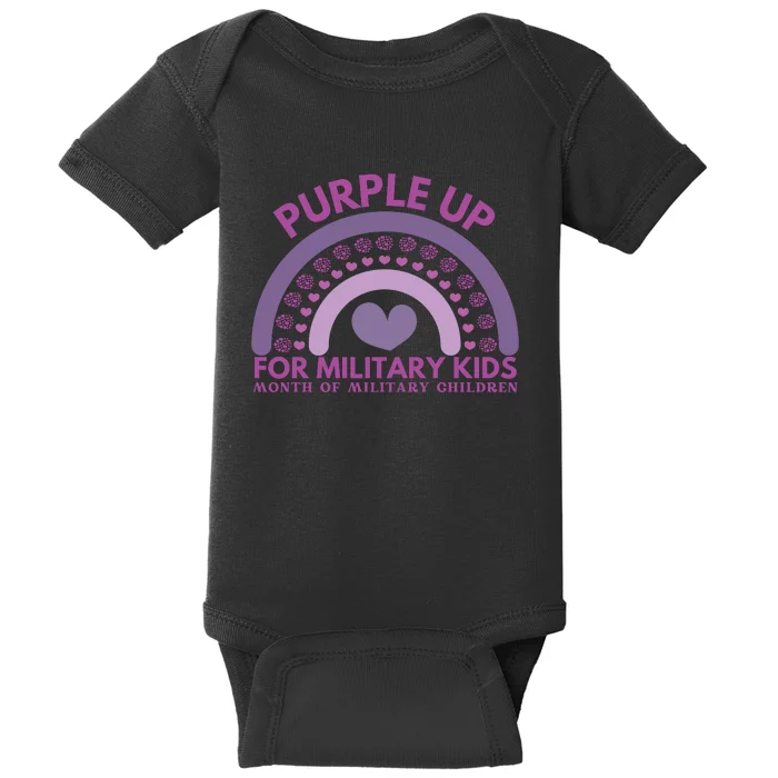 Purple Up For Military Kids Month Military Child Baby Bodysuit