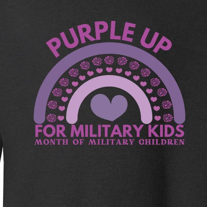 Purple Up For Military Kids Month Military Child Toddler Sweatshirt