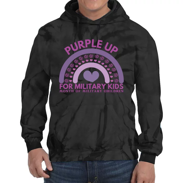 Purple Up For Military Kids Month Military Child Tie Dye Hoodie