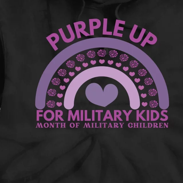 Purple Up For Military Kids Month Military Child Tie Dye Hoodie