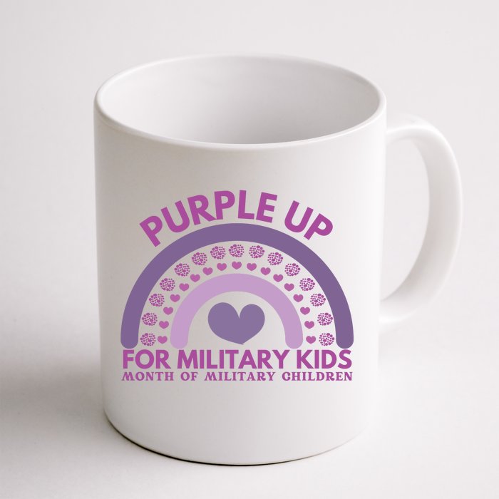 Purple Up For Military Kids Month Military Child Front & Back Coffee Mug