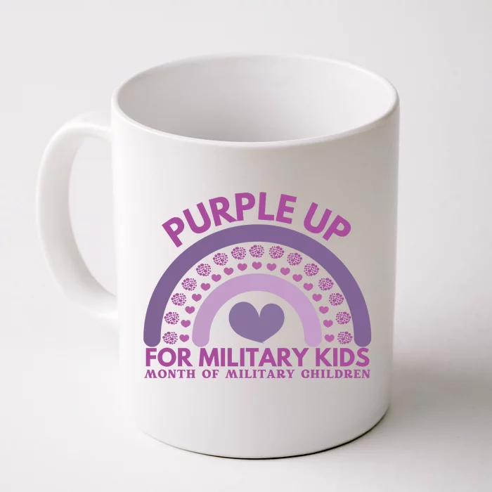 Purple Up For Military Kids Month Military Child Front & Back Coffee Mug