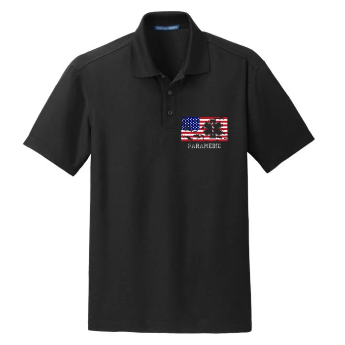 Paramedic Usa Flag Dry Zone Grid Performance Polo