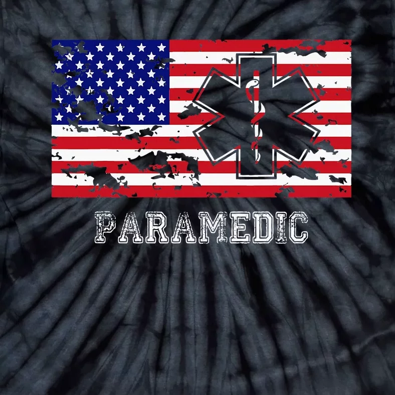 Paramedic Usa Flag Tie-Dye T-Shirt