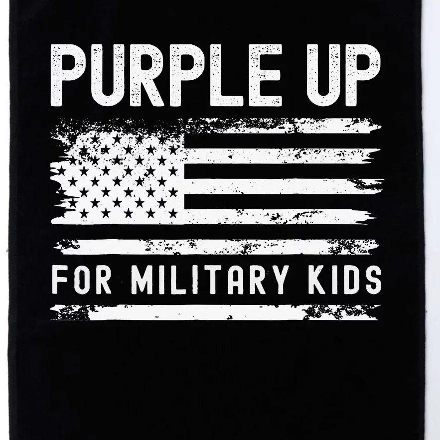 Purple Up For Military Child Month Usa Flag Platinum Collection Golf Towel