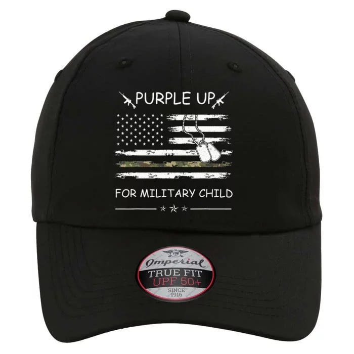 Purple Up For Military Child Month USA Flag The Original Performance Cap