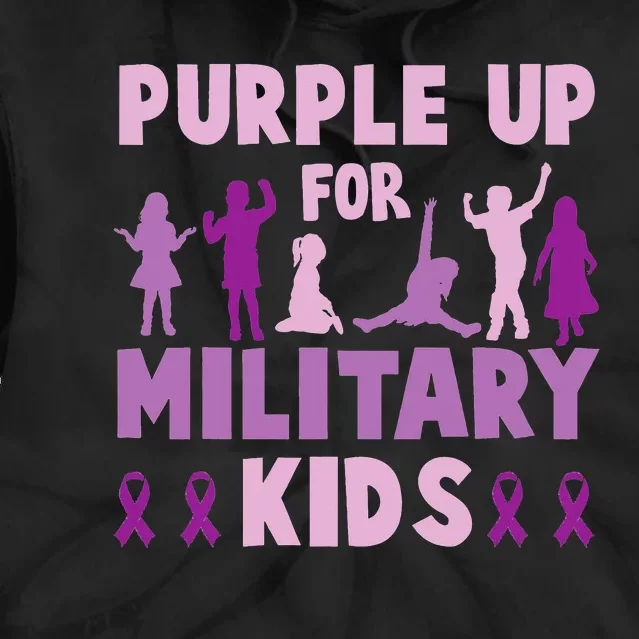 Purple Up For Military Month Of The Military Child Tie Dye Hoodie