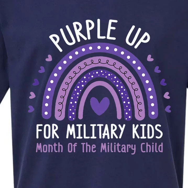 Purple Up For Military Month of the Military Child Sueded Cloud Jersey T-Shirt