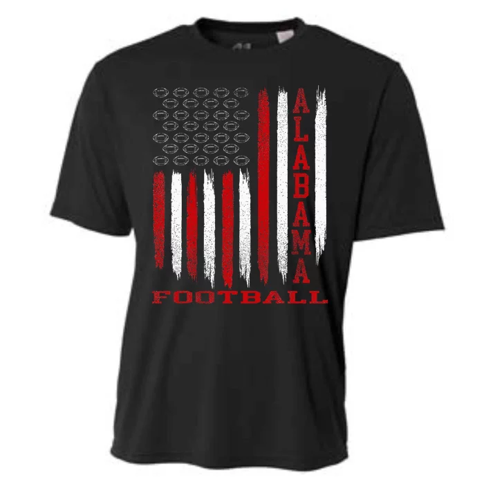 Patriotic USA Flag Alabama Football Season Party Cooling Performance Crew T-Shirt