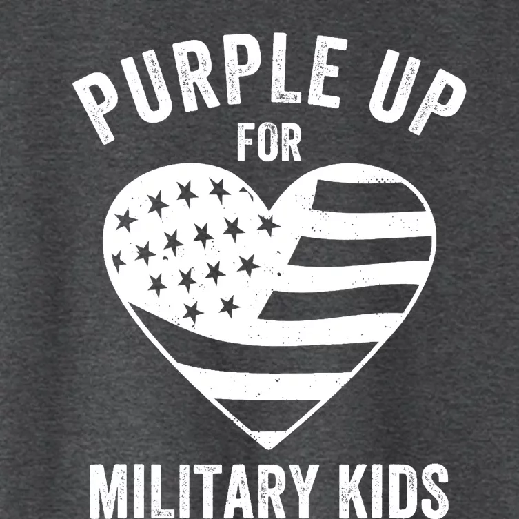 Purple Up For Military Military Child Month Women's Crop Top Tee