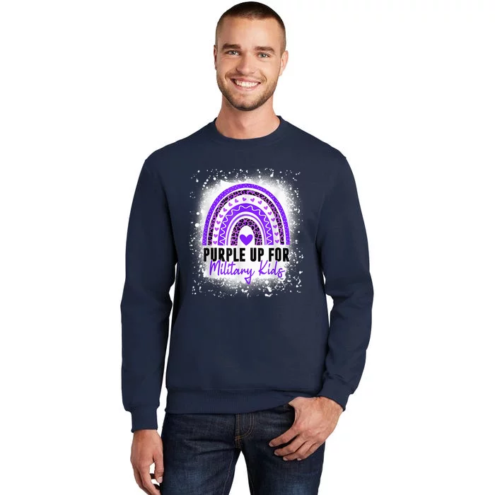 Purple Up For Military Kid Month Of The Military Child Tall Sweatshirt