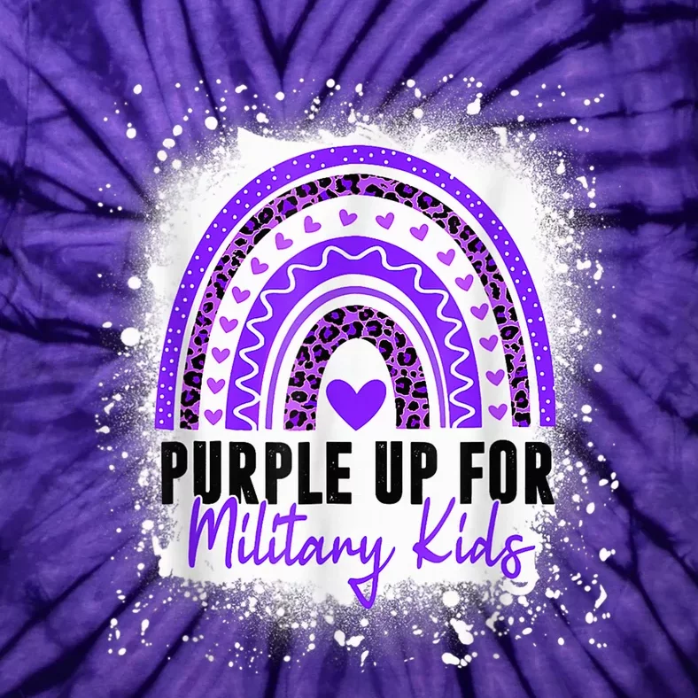 Purple Up For Military Kid Month Of The Military Child Tie-Dye T-Shirt